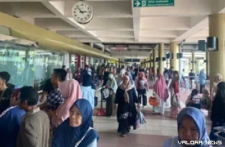 Suasana terminal Bandara Internasional Minangkabau, Senin sore. (humas)