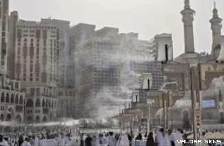 Kondisi siang di Kota Makkah yang panas terik. (humas)