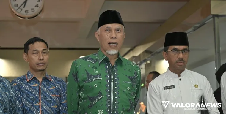Gubernur Sumbar, Mahyeldi didampingi Barlius (Kadis Pendidikan Sumbar). (humas)