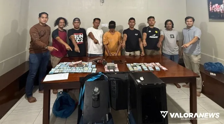 Tim Kalong Satreskrim Polres Pasaman Barat, bekuk AL (48), pelaku dugaan pidana pencurian uang milik Madran (72) di Nagari Lingkuang Aua, Kecamatan Pasaman bersama uang tunai yang digasak, Rabu. (robbi irwan)