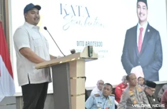 Menteri Pemuda dan Olahraga RI, Dito Ariotedjo memberikan sambutan pada pelantikan Ketua IPSI Sumbar, Vasko Ruseimy di Padang, Kamis. (humas)