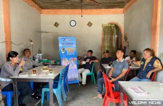 Personel Satlantas Polres Pasbar menggelar Operasi Patuh Singgalang 2025 di Mapolres, Rabu. (humas)