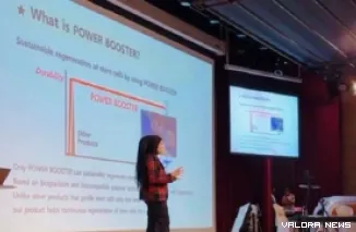 Dokter estetika asal Banjarmasin, Indonesia, dr Ayu Widyaningrum saat jadi pembicara pada forum Korean Beauty Aesthetic Summit (KBAS) 2025 di Chenai, India tanggal 18-20 Juli 2025. (istimewa)