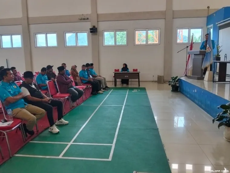 DPD KNPI Kabupaten Pesisir Selatan Sumatera Barat, menggelar Rapimda ke - XV, di Gedung Pertemuan Kantor Dinas Pendidikan & Kebudayaan setempat, di Painan, Kecamatan IV Jurai, Sabtu (23/8/2025). FOTO: tusrisep