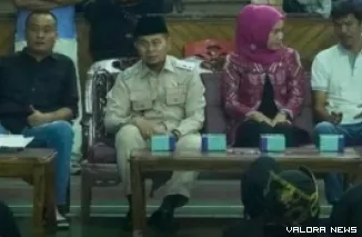 Wawako Bukittinggi, Ibnu Azis saat pembukaan seleksi PON beladiri dewasa dan Kejurnas remaja 2025 di Sport Hall Ateh Ngarai, Kamis. (hamriadi)