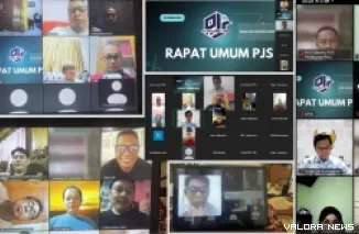Foto bersama peserta rapat DPP PJS yang diperluas, Rabu malam. (humas)