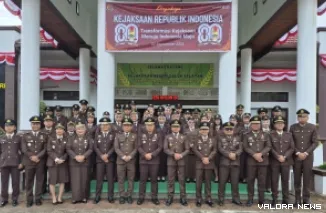 Foto bersama jajaran Kejaksaan Negeri Solok Selatan, pada peringatan Hari Lahir Kejaksaan 2 September