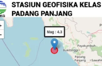 Infografis gempa Air Bangis, Senin malam.