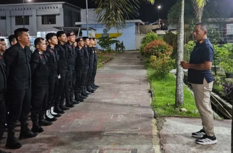 Apel persiapan razia rutan (Dok. Rutan Padang)