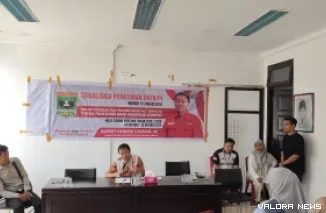 Anggota Komisi III DPRD Sumbar Albert Hendra Lukman Saat Menggelar Sosialisasi Perda no 11 Tahun 2018, Senin (27/10/2025)