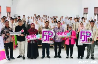80 Orang Pelajar Perempuan Mengikuti Workshop Literasi Digital yang Digelar Indosat dan FJPI Sumatera Utara, di SMA Negeri 6 Binjai, Kamis (9/10/2025)