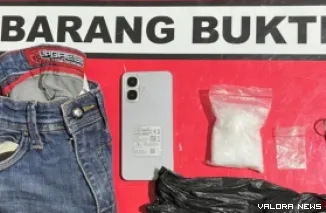 Barang bukti yang diamankan oleh Satnarkoba Polres Solok dari pelaku beberapa waktu lalu. (Dok. Polres Solok)