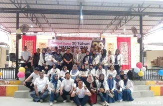 Sebagian Alumni yang Hadir Memeriahkan 30 Tahun Ikasmansix Angkatan 95, Minggu (26/10/2025)