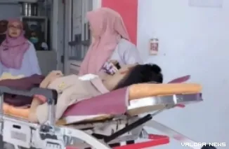 Dugaan keracunan MBG di Sungai Rumbai Kabupaten Dharmasraya. (Dok. Ist)