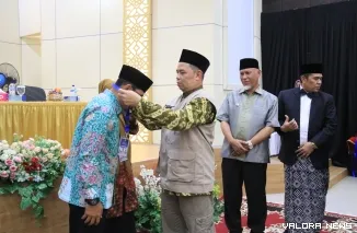 Kanwil Kementerian Haji dan Umrah Provinsi Sumatera Barat menggelar Diklat Petugas Penyelenggara Ibadah Haji Kloter, Petugas Haji Daerah, dan Pembimbing Ibadah KBIHU sebagai langkah strategis memperkuat kesiapan layanan haji tahun 1447H/2026M.