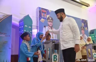 Wali Kota Padang Fadli Amran Saat Menghadiri Grand Final Lomba Cerdas Qur'an Tingkat SD dan SMP Sederajat se-Kota Padang, Minggu (15/2/2026)