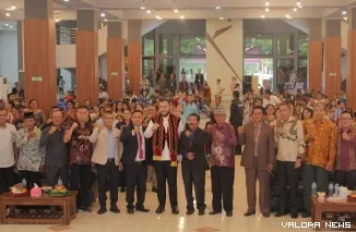 Wali Kota Padang Fadli Amran Saat Menghadiri Pelantikan Pengurus Himawari Kota Padang 2026-2030, Minggu (15/2/2026)