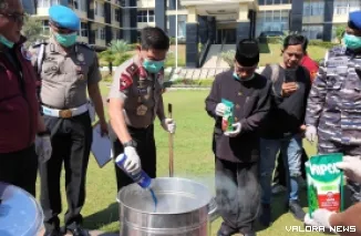 Wakapolda Sumbar Brigjen Pol Solihin Memimpin Pemusnahan Barang Bukti Narkoba Hasil Ungkap Kasus Januari 2026.