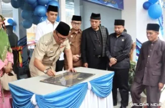 Ketua DPRD Kota Bukittinggi, Syaiful Efendi menghadiri peresmian Puskesmas Birugo di Kecamatan Aur Birugo Tigo Baleh (ABTB), Senin. (hamriadi)