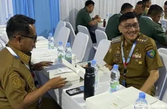 Bupati Hendrajoni saat mengikuti Rakornas Pemerintah Pusat dan Pemerintah Daerah tahun 2026, di Sentul, Bogor, Jawa Barat, Senin 2 Februari 2026. FOTO: Dok Dinas Kominfo Pessel