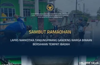 Sambut Ramadhan, Jajaran Lapas Narkotika Tanjungpinang dan Warga Binaan Bersihkan Masjid di Bintan (*)