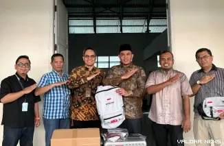 530 koper jemaah haji tiba di Padang didistribusikan bertahap untuk jemaah haji Sumatera Barat 2026. (Dok. Humas Kemenhaj)