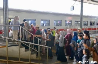 Lonjakan penumpang KA Pariaman Ekspres lebaran. (Dok. Humas KAU Divre II Sumbar)