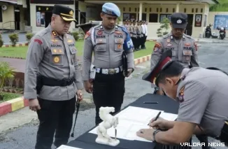 Sertijab Wakapolres Solok dan Kasat Narkoba.