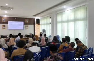 Kepala Puskesmas Andalas dr Weni Fitria Nazulis, M. Biomed Memaparkan Program Puskesmas Pada Kegiatan Lokakarya Miniintss Sektor, Selasa (10/3/2026)