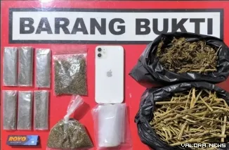 Barang bukti yang diamankan. (Dok. Humas Polres Solok).