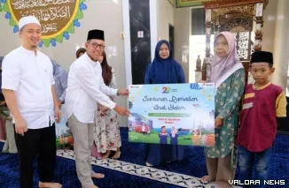 Pertamina Patra Niaga santuni anak yatim di Medan saat Nuzulul Quran. (Dok. Ist)