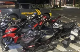 Kendaraan yang di amankan ke Polresta Padang