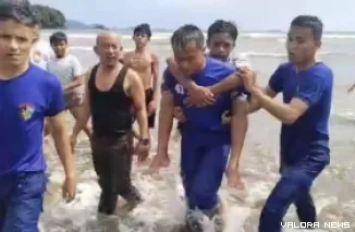 Korban terseret arus laut berhasil diselamatkan. (Dok. Ist)