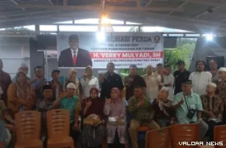 Sekretaris Komisi IV DPRD Sumbar Verry Mulyadi menggelar sosialisasi Perda Nomor 4 Tahun 2017 tentang Pengusahaan Air Tanah kepada masyarakat Lubuk Kilangan di Pondok Putih Padayo Agro Lubuk Kilangan pada Sabtu