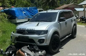 Kecelakaan beruntun melibatkan tiga mobil dan satu sepeda motor terjadi di Jalan Raya Bukittinggi--Pasaman, Jorong Mudiak Palupuh, Nagari Koto Rantang, Kecamatan Palupuh, Kabupaten Agam. (Dok. Satlantas Polresta Bukittinggi)
