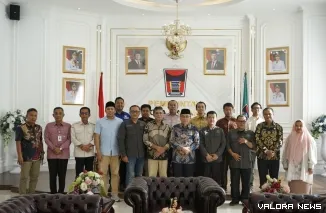 Wakil Wali Kota Padang Maigus Nasir Saat Menerima Audiensi Lembaga Penelitian dan Pengabdian kepada Masyarakat (LPPM) UIN Imam Bonjol Padang, Jumat (10/4/2026)