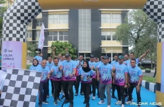 Sejumlah Pejabat Utama Polda Sumbar Usai Mengikuti Road to Kemala Run 2026 (*)