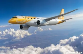 Pesawat Embraer E190-E2 milik Maskapa Scoot. (humas)