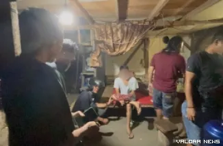 Tim Opsnal Satresnarkoba Polres Pasbar, meringkus empat orang warga Jorong Kampung Cubadak yang tengah 'pesta sabu' di sebuah pondok terpencil, Selasa (26/5/2026) sekitar pukul 19.30 WIB. (humas)