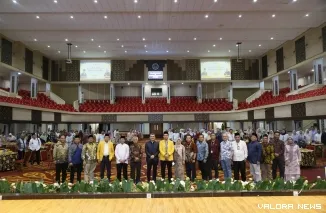 Rapat Kerja Perguruan Tinggi Negeri Badan Hukum Universitas Negeri Padang Tahun Anggaran 2027 di Auditorium UNP. (Dok. Humas UNP)