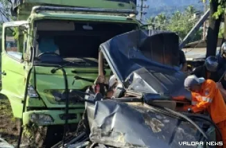 Kecelakaan beruntun di Padang Besi melibatkan 5 kendaraan. (Dok. Ist)