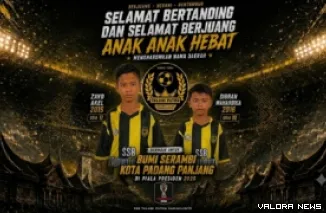 Dua pemain SSB Talawi Putra, Zayd Akel dan Gibran Mahardika bergabung dengan tim Kota Padang Panjang untuk berlaga pada Piala Presiden 2026 kelompok umur.
