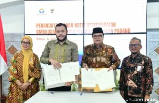 Wali Kota Padang Fadly Amran Bersama Pimpinan Ombudsman RI Maneger Nasution, Sesuai Penandatanganan Nota Kesepahaman Terkait Peningkatan Kualitas Pelayanan, Kamis (11/6/2026)