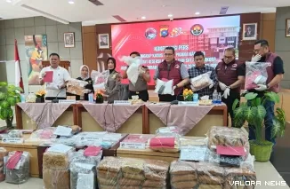 Polda Sumbar ungkap 705 kasus narkoba semester pertama 2026, barang bukti ganja 586,03 kilogram dan sabu 41,66 kilogram disita Polda Sumbar. (Dok. Ist)