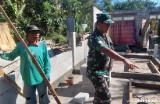 Suasana gotong royong terlihat di Dusun Banjari, Desa Cukil, Kabupaten Semarang