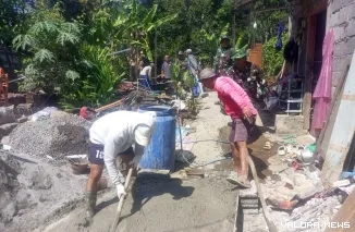 Satgas TMMD Reguler Ke-129 Kodim 0714/Salatiga bersama warga Desa Cukil, Kecamatan Tengaran