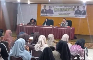 Acara sosialisasi persiapan penyelenggaraan ibadah haji dan umrah 2027 di Gedung Lembaga Koordinasi Kesejahteraan Sosial (LKKS) Provinsi Sumatera Barat,
