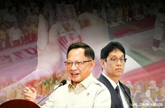 Menteri Dalam Negeri (Mendagri) Tito Karnavian sambangi kantor Menkeu Purbaya Yudhi Sadewa Senin 27/7