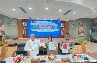 Pengungkapan perkara itu disampaikan dalam konferensi pers di Mapolda Sumbar, Senin, yang dipimpin Kabid Humas Polda Sumbar Kombes Pol Susmelawati Rosya didampingi Kasubdit II Ekonomi Khusus Ditreskrimsus Polda Sumbar Kompol Purwanto. (Dok. Ist)