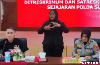Konferensi pers Polda Sumbar ringkus 14 tersangka dalam Operasi Pekat Singgalang 2026 dan Operasi Sikat Singgalang 2026. (Dok. Ist)
